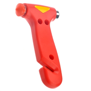 BuySKU72557 Multifunctional Car Auto Safety Hammer Emergency Hammer Escape Tool with Safety Cutter (Red)