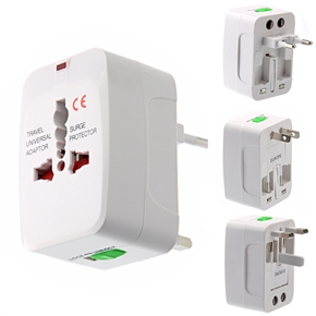 BuySKU67723 Portable All-in-One Universal US /UK /EU /AU Plug AC Charger Travel Power Adapter (White)