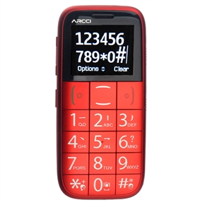 BuySKU72988 S728 One-SIM Dual-band 1.8-inch Screen Large Volume Big Font Elder Cellphone with Bluetooth /SOS /Torch /FM /MP3 (Red)