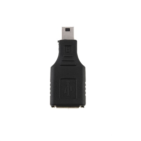 BuySKU72548 Standard USB 2.0 Female to Mini USB 5-pin Male Adapter Converter (Black)