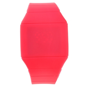 BuySKU72688 Stylish Unisex Touch Screen Digital LED Wrist Watch with Soft Plastic Band (Rosy)