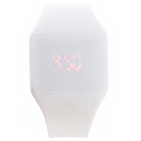 BuySKU72690 Stylish Unisex Touch Screen Digital LED Wrist Watch with Soft Plastic Band (White)