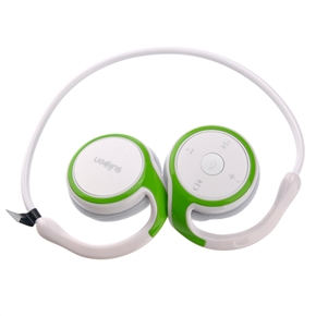BuySKU72929 Suicen AX-610 Folding Wireless Bluetooth Stereo Neckband Headset Headphone with MIC for Mobile Phone /PC (Green+White)