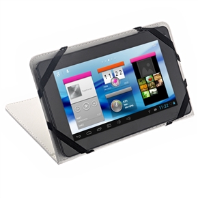 BuySKU72716 Universal Durable PU Protective Case Cover with Stand for 7-inch Tablet PC (White)