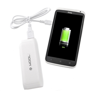 BuySKU72998 WOOL WPB-Q6 5600mAh Mobile Power Bank Battery Charger with LED Flashlight for iPhone /iPod /Samsung /Nokia (White)