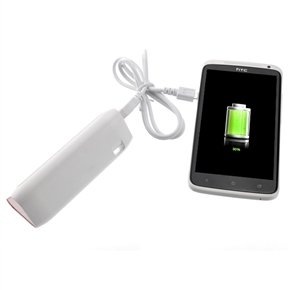 BuySKU72991 WOOL WPB-Q7 7200mAh Mobile Power Bank Battery Charger with LED Flashlight for iPhone /iPod /Samsung /Nokia (White)