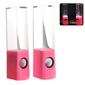 BuySKU72963 YK-1229 USB Powered Colorful LED Fountain Dancing Water Mini Music Speakers for Mobile Phones /PC /MP3 (Pink)