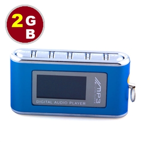BuySKU73258 2GB OLED Screen MP3 Player with FM Radio and Voice Recorder - Blue