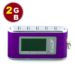 BuySKU73259 2GB OLED Screen MP3 Player with FM Radio and Voice Recorder - Purple