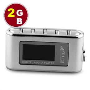 BuySKU73260 2GB OLED Screen MP3 Player with FM Radio and Voice Recorder - Silver