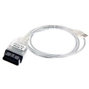 BuySKU73469 K+DCAN OBD-II to USB Car Diagnostic Cable Cord for BMW (Translucent White)