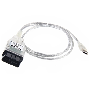 BuySKU73465 MINI-VCI J2534 OBDII to USB Car Diagnostic Cable Cord for Toyota TIS (Translucent White)
