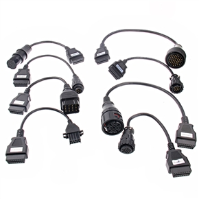 BuySKU73461 OBD OBD2 OBDII Adapter Cable Pack for Autocom CDP Pro Truck Diagnostic Tool - 8 pcs/set (Black)