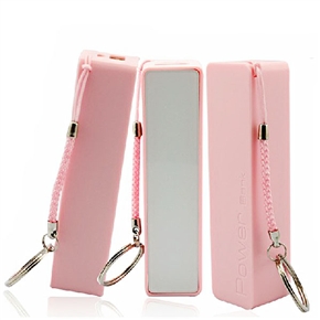 BuySKU73351 Portable 1600mAh Perfumed Mobile Power Bank Battery Charger with Key Ring for iPhone /iPod /Samsung /Nokia (Pink)