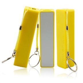 BuySKU73353 Portable 1600mAh Perfumed Mobile Power Bank Battery Charger with Key Ring for iPhone /iPod /Samsung /Nokia (Yellow)