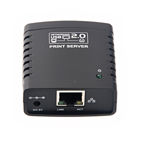 BuySKU73376 Portable Ethernet & Wi-Fi Network USB 2.0 LPR Print Server Printer Share Hub for Computer (Black)