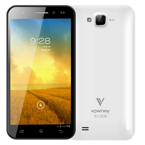 BuySKU73436 Vowney V5 Android 4.2 MTK6589 Quad-core 5.0-inch HD IPS Screen Dual-camera GPS 1GB/4GB 3G Smartphone (White)