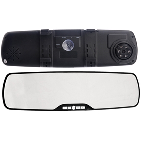 BuySKU73567 X888E 2.4-inch TFT-LCD 1080P FHD Rearview Mirror Car DVR Recorder with G-sensor /Night Vision /AV-out /TF Slot (Black)