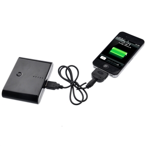 BuySKU73666 12000mAh Dual USB Output Mobile Power Bank Battery Charger for iPhone /iPad /Samsung /Nokia (Black)