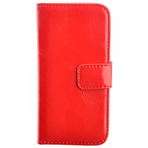 BuySKU73688 Detachable Crazy Horse Pattern PU Protective Magnetic Case Cover with Card Holders for iPhone 5 (Red)