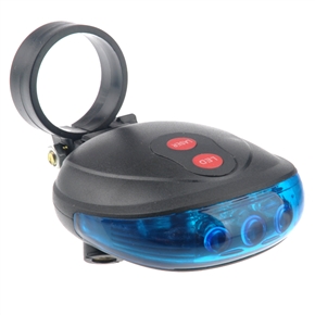 BuySKU73562 Fashion Water-resistant 3-mode Bicycle Bike 3-LED Laser Beam Tail Light Lamp (Blue Light)