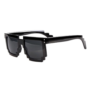 BuySKU74108 M09 Retro Style Full Frame Oversized Lens UV Protection Unisex Sunglasses (Bright Black)
