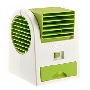 BuySKU73890 No.1360 3 * AA /USB Powered Mini Fragrance Air-conditioning Cooling Fan for Laptop /Notebook /PC (Green)