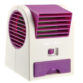 BuySKU73888 No.1360 3 * AA /USB Powered Mini Fragrance Air-conditioning Cooling Fan for Laptop /Notebook /PC (Purple)