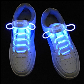 BuySKU74061 Novelty Weatherproof Washable 3-Mode LED Glowing Flashing Shining Shoelaces - One Pair (Blue Light)