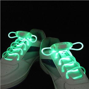 BuySKU74058 Novelty Weatherproof Washable 3-Mode LED Glowing Flashing Shining Shoelaces - One Pair (Green Light)
