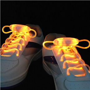 BuySKU74059 Novelty Weatherproof Washable 3-Mode LED Glowing Flashing Shining Shoelaces - One Pair (Yellow Light)