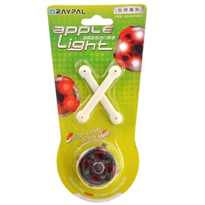 BuySKU73874 Portable Super-bright 4-LED Swap-color Red /White Bicycle Bike LED Head Light /Tail Light (Black)