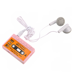 BuySKU73753 Retro Cassette Shaped Mini Digital MP3 Music Player with TF Card Slot /USB Port (Pink)