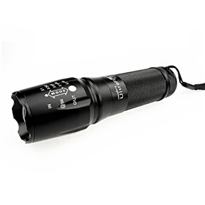 BuySKU73866 UltraFire Zoomable CREE XM-L T6 5-mode 1800 Lumens Waterproof LED Flashlight Torch (Black)