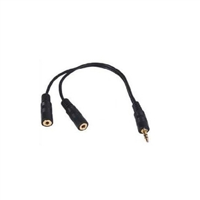 BuySKU66163 3.5 mm 1 Male to 2 Female Stereo Splitter Cables (Black)