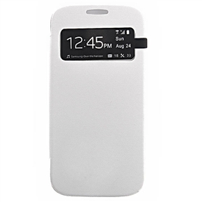 BuySKU74211 3200mAh Power Bank Backup Battery PU Protective Case with Sleep/Wake-up Function for Samsung Galaxy S IV (White)