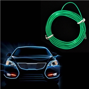 BuySKU74441 3M Flexible 3-mode EL Wire LED Light Neon Glowing Rope for Party /Car Decoration (Green)