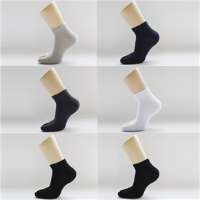 BuySKU74129 Soft Cotton Men's Short Five-toe Socks Ankle Socks Thin Shoes - 6 pairs/set (Size L)