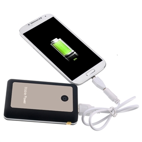 BuySKU73667 8400mAh Dual USB Output Mobile Power Bank External Battery Charger for iPhone /iPad /Samsung /Nokia (Black)