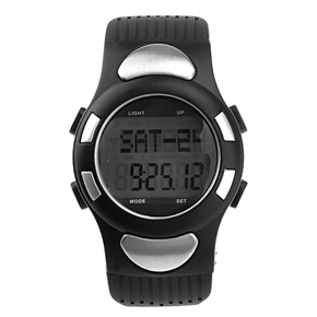 All-in-one Digital Heart Rate Wrist Watch with Pedometer /Alarm /Calendar /Calorie Counter /Stopwatch /EL Backlight