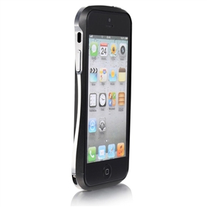 BuySKU74207 Fashion Durable Metal Frame Protective Bumper Case Cover for iPhone 5 (Black & Silver)