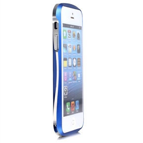 BuySKU74206 Fashion Durable Metal Frame Protective Bumper Case Cover for iPhone 5 (Blue & Silver)