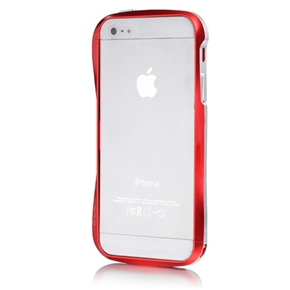 BuySKU74204 Fashion Durable Metal Frame Protective Bumper Case Cover for iPhone 5 (Red & Silver)