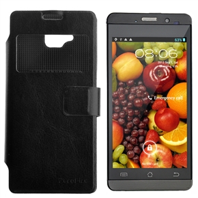 BuySKU74224 Fashion PU Protective Magnetic Flip Case Cover for JIAYU G3S/ G3T 4.5-inch 3G Smartphone (Black)