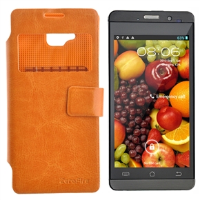 BuySKU74225 Fashion PU Protective Magnetic Flip Case Cover for JIAYU G3S/ G3T  4.5-inch 3G Smartphone (Brown)