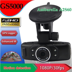 BuySKU74429 GS5000 1.5-inch LCD 140-degree Wide Angle FHD 1080P H.264 Car DVR with GPS Logger /G-sensor /HDMI /AV-out