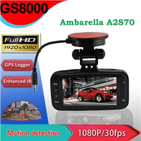 BuySKU72962 GS8000 2.7-inch TFT-LCD H.264 FHD 1080P Car DVR Recorder with External GPS Logger /G-sensor /HDMI /AV-out /Night Vision