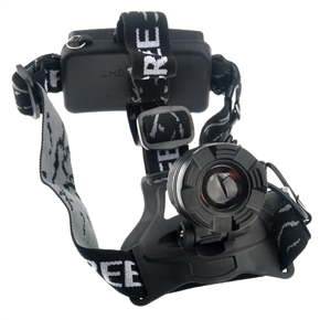 BuySKU74328 K12 Outdoor Sports CREE XM-L T6 3-Mode 1600-lumens Zoomable LED Headlamp with Adjustable Headband (Black)