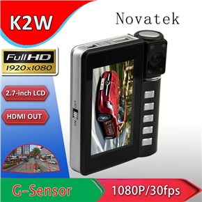 BuySKU74420 K2W 2.7-inch LCD 170-degree Wide Angle FHD 1080P H.264 Car DVR with G-sensor /4X Digital Zoom /Night Vision /HDMI