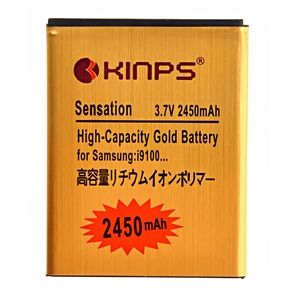 BuySKU74502 KINPS 3.7V 2450mAh High-capacity Rechargeable Li-ion Battery for Samsung Galaxy S II /i9100 (Golden)